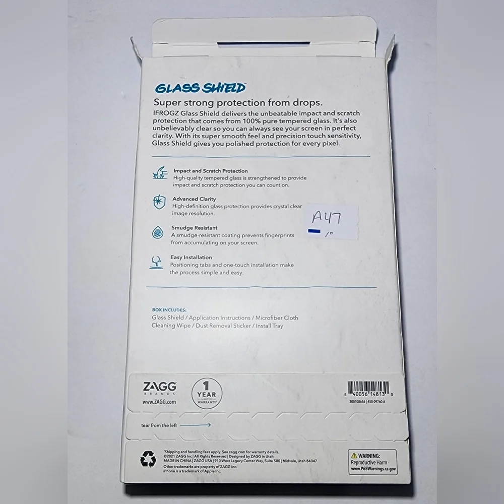 Glass shield Iphone 13/13pro tempered glass by Zagg